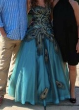 Peacock Feather Prom Dress 