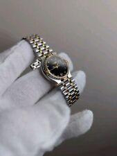RARE Gucci 9000L Two Tone Ladies 33x Diamond Bezel/Dial Watch & Box - Working 