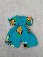 Carrie and Christopher, blue dress with fish design, vintage doll's cllothing