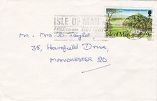 1980 Isle of Man cover sent from Douglas with cancel Isle of Man for Holidays