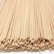 Wooden Round Dowels 3mm 20cm Pack of 100 Natural Sticks for Modeling Crafts