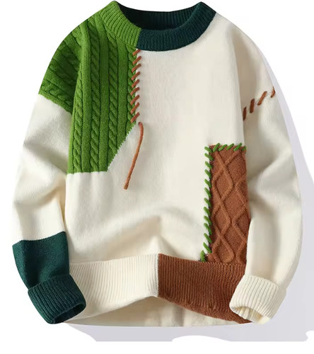 The cosy patchwork knit - patchwork,