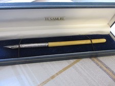 Antique silver and bone dip pen HM 1907