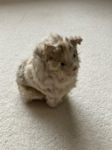 Vintage fur kitty cat toy - fur,