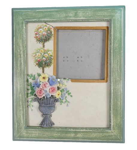 Green shabby chic floral - shabby,