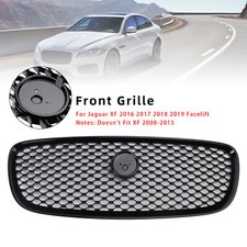 XF-R Style Front Bumper Grill Grille Fit Jaguar XF 2016-2019 Gloss Black AZ
