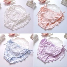4pcs Womens White Silky