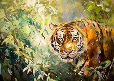 Stalking Tiger 5"x7" Print on