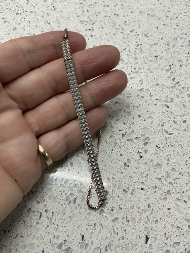 Rose gold plated diamonique - gold,