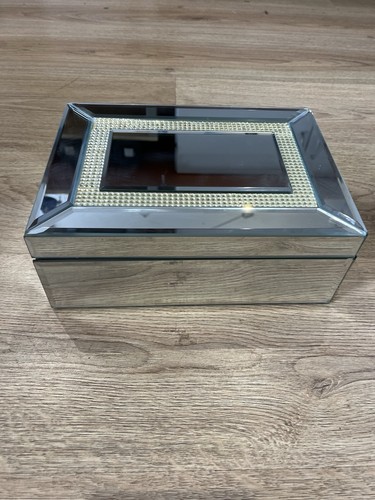 Mirrored glass jewellery box - mirrored,
