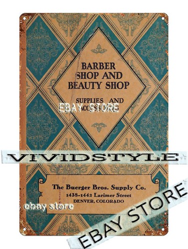 Tin sign 1929 barber - 1929,