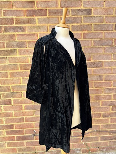 Vintage 1930s black crushed - 1930s,