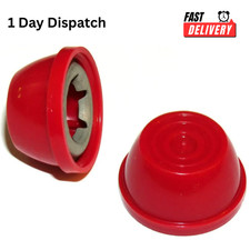 Red Hub Caps 38 Axle for Bike