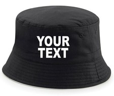 Personalised Bucket Hat Text Name Music Rap Band Rave Cap Christmas Present Hat