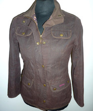 Womens BARBOUR Kate X Liberty Brown Wax Jacket Coat Size UK 10 Field Utility