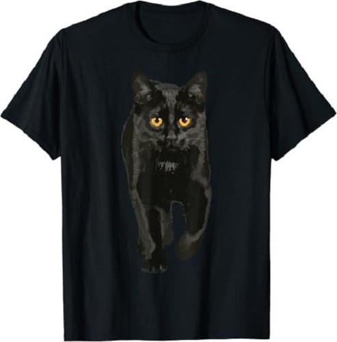 Black cat walking kitten - black, kitty