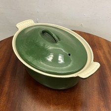 Le Creuset vintage green casserole dish 22cm oval DUTCH OVEN