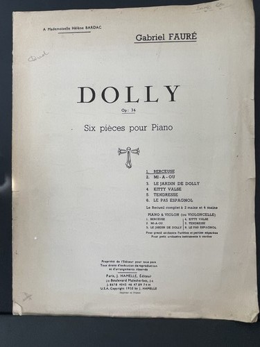 Fauré dolly suite piano - fauré, op.36