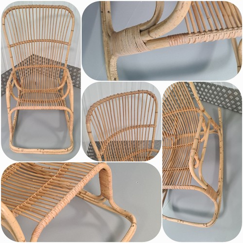 Cane bamboo rocking chair boho - cane,