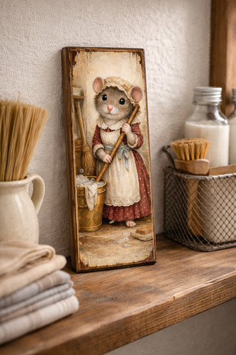 Mouse art sign vintage style - mouse,