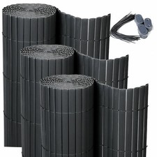 Deep grey pvc bamboo screening - bamboo,