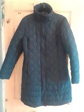 womens Joules Snowhill Padded Knee length Coat Size 12 Black 