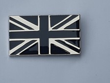 Patriotic Black Union Jack British Army Police Flag Metal Enamel Badge Pin