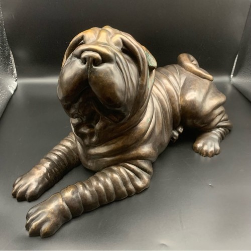 Vintage bronze shar pei - vintage, puppy