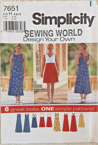 Sewing pattern simplicity 7651 - pattern,