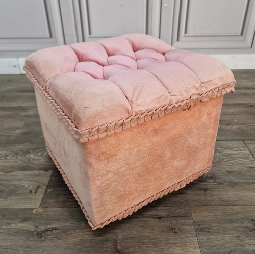 Vintage upholstered storage - vintage,