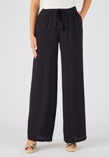 Wide-leg Crinkle Trousers
