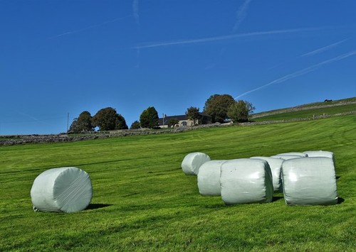 Photo fresh silage bales - photo, a3