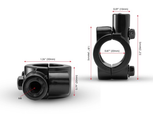 Motorcycle mirror mounts - mirror,
