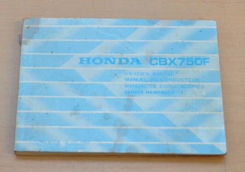 Honda cbx 750 fahrerhandbuch - f,