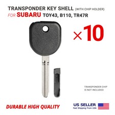 10X Transponder Key Shell For