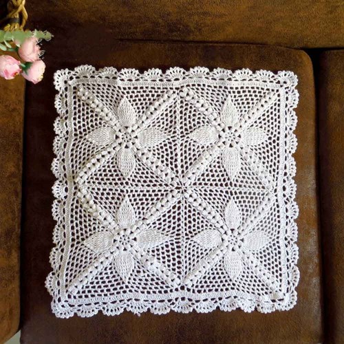 40cm white vintage cotton hand - white,