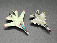 Micro Machines Vintage Galoob 2 x Fighter Jets F14 F15 1992 Military Planes