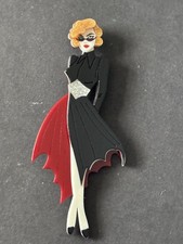 Lady Layered Plastic Acrylic Acetate Costume  Pin Brooch Costume Jewellery