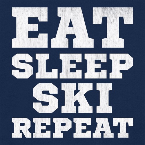 Eat sleep ski repeat canvas - eat,