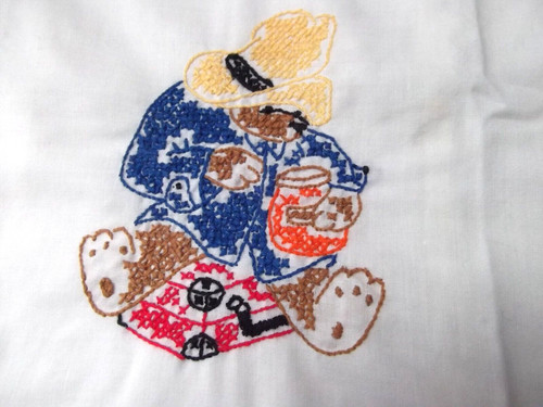 Vtg baby small throw pillow - baby,