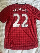 Manchester United home football shirt, 2012/2013, mens medium, Scholes 22