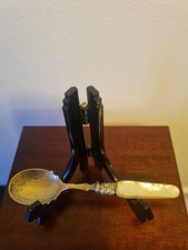 Late Victorian Mother of Pearl Handle Silver Plated Dessert/Jam Spoon