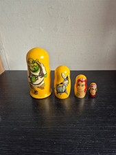 Shrek Russian Dolls stacking Dolls wooden & hand Painted vintage (K9)