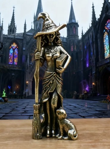 Brass statuette the - "the, witch