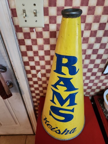 Vintage cheerleader megaphone - cheerleader,