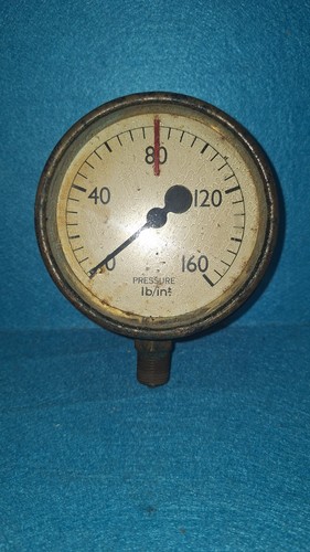 Antique pressure gauge brass - antique,