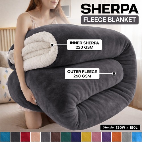 Fluffy sherpa fleece blanket - fluffy,