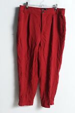 Zara Womens Cigarette Trousers - Red - Size S Smll  (L52)