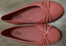 Ella Shoes Coral Pink Patent Pump Flat Shoes Size 3