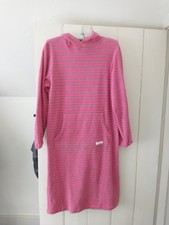 Bridie and Bert towelling beach dress.  Pink and green stripe. Size small. 